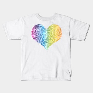 Turing Pattern Sunburst Love Heart (Full Spectrum) Kids T-Shirt